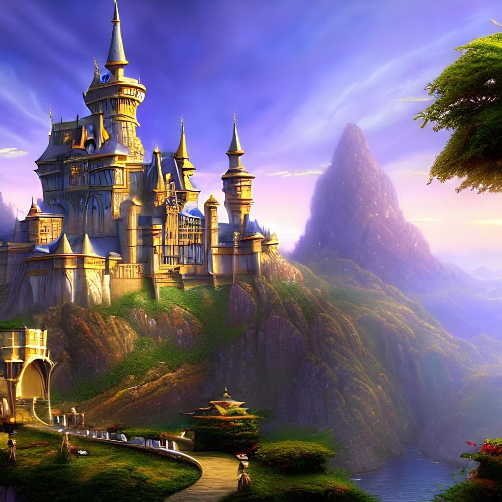 A Beautiful Matte Painting Of A Beautifully Intricate Castle