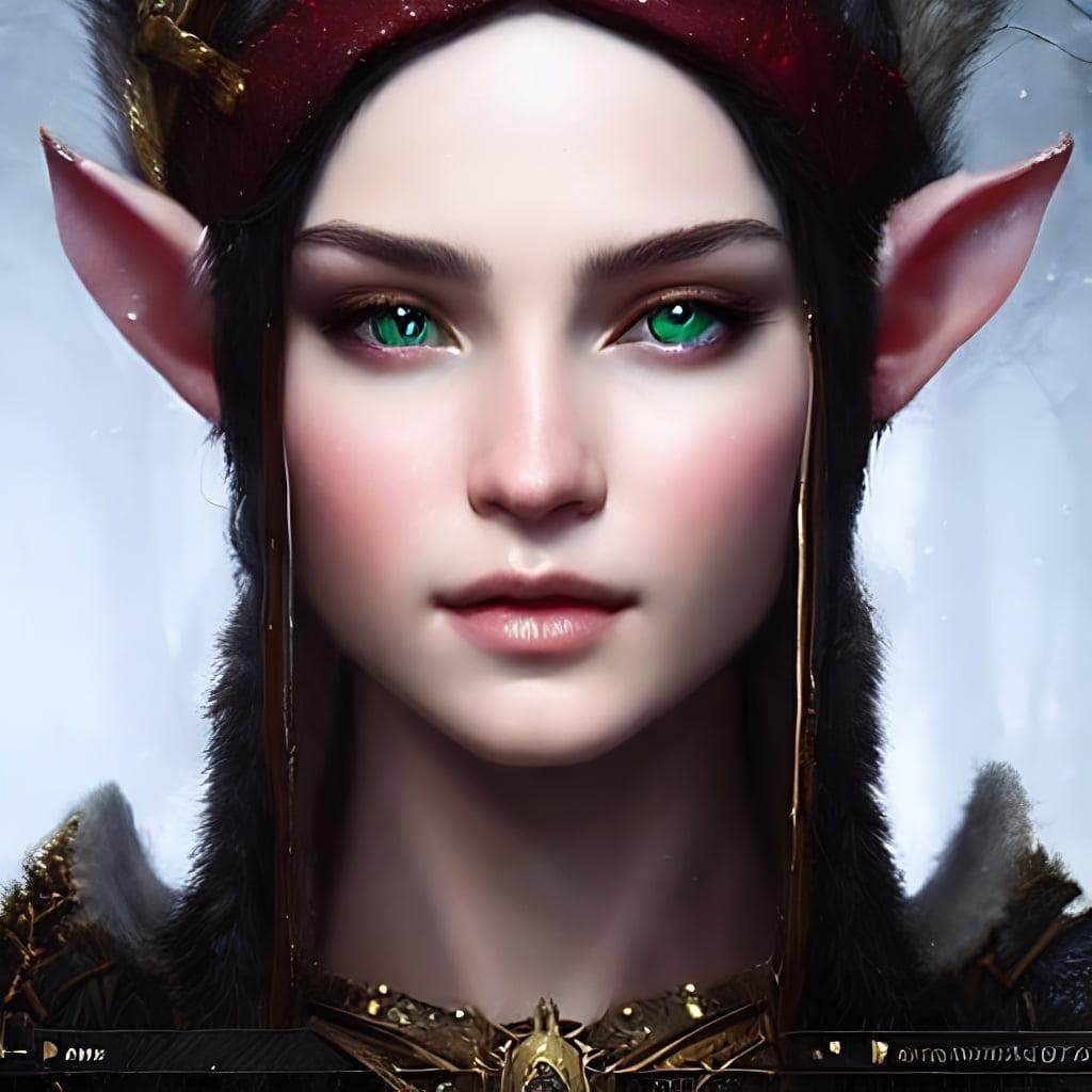 A Fantasy Portrait Of A Winter Elf