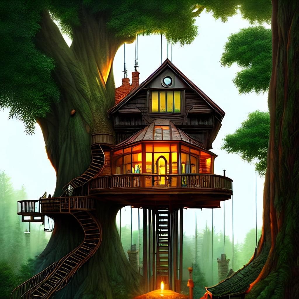 A Magnificent Tree House Mansion; Dan Witz