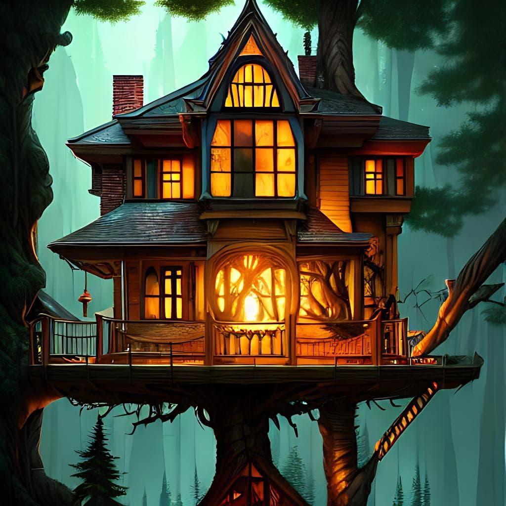 A Magnificent Tree House Mansion; Dan Witz