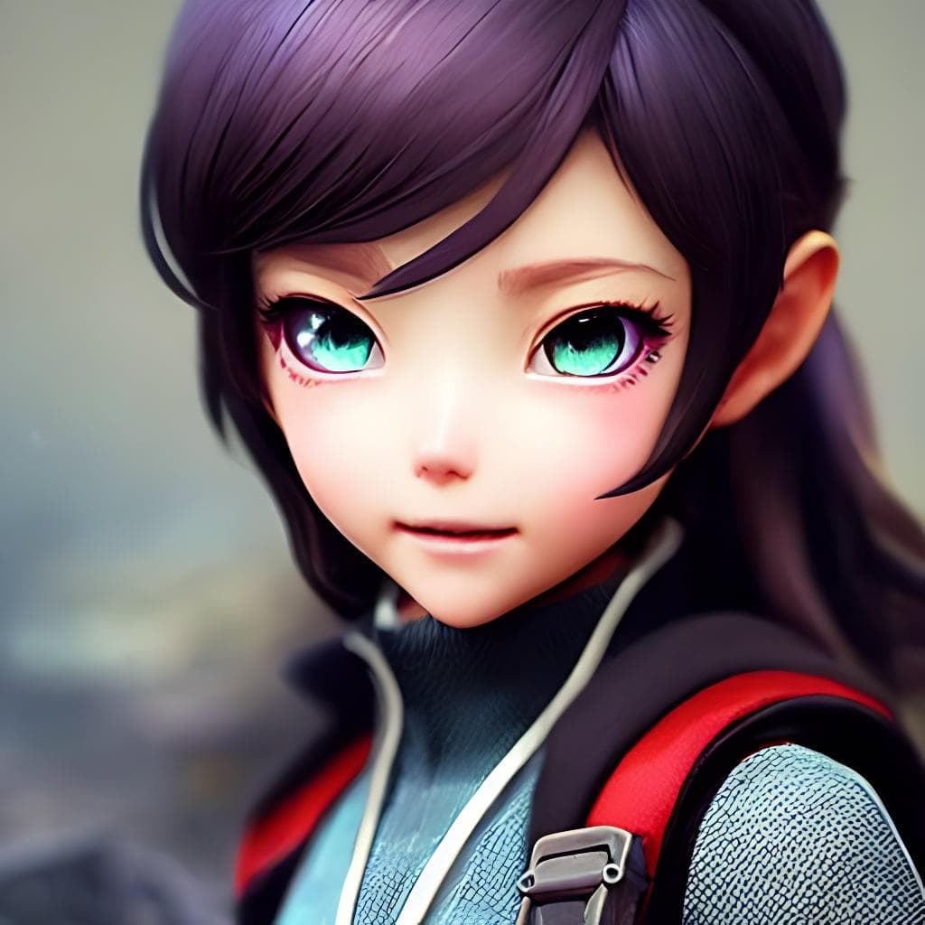 A Mobile Game Character Concept Art Of An Adventurous Girl | | Pixar - Cute - Fine - Face