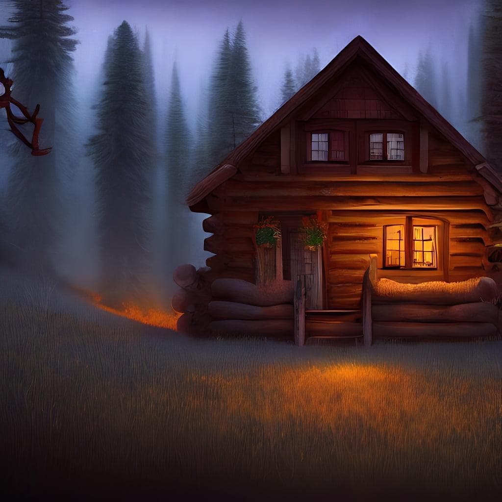 Cabin on hill