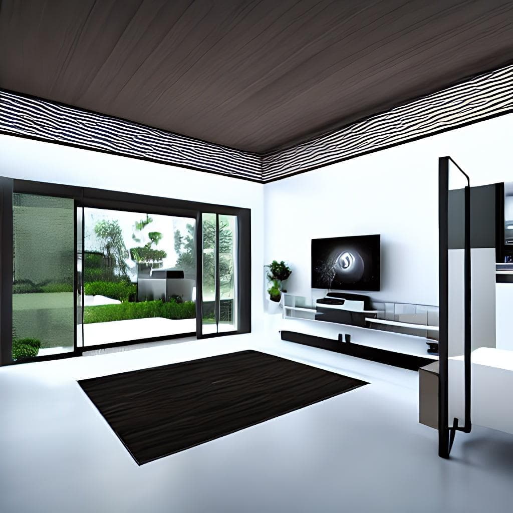 Interior Of A Futuristic Modern Smart House