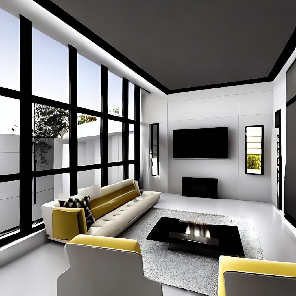 Interior Of A Futuristic Modern Smart House