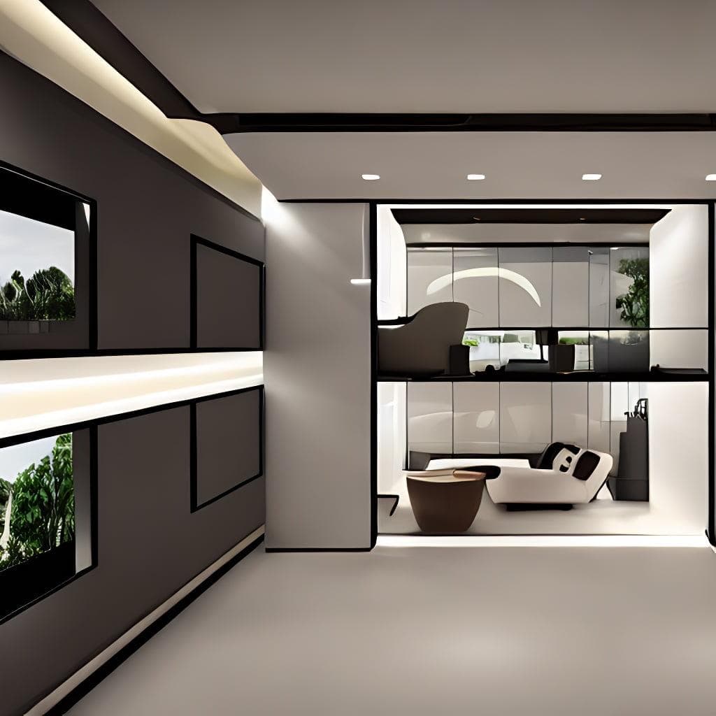 Interior Of A Futuristic Modern Smart House