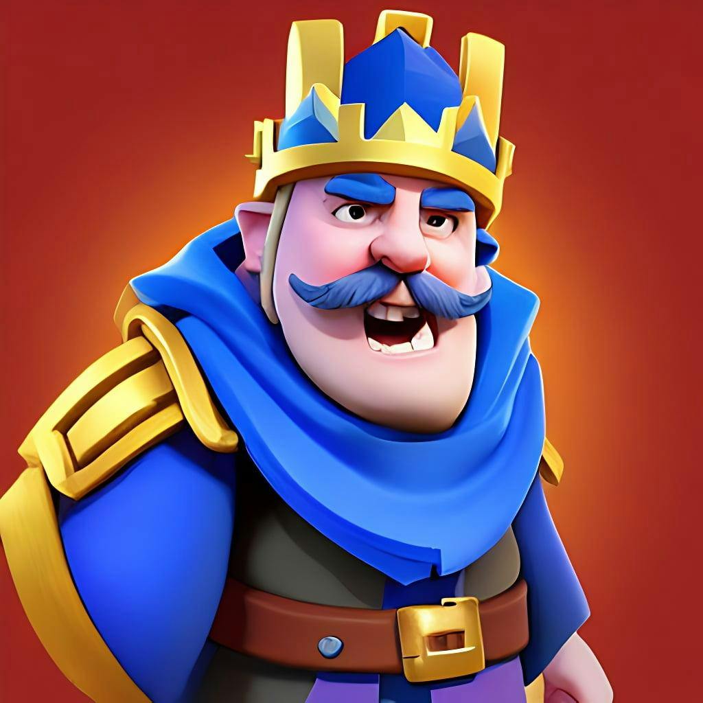 Portrait Of A Character From The Game Clash Royale - Prexi