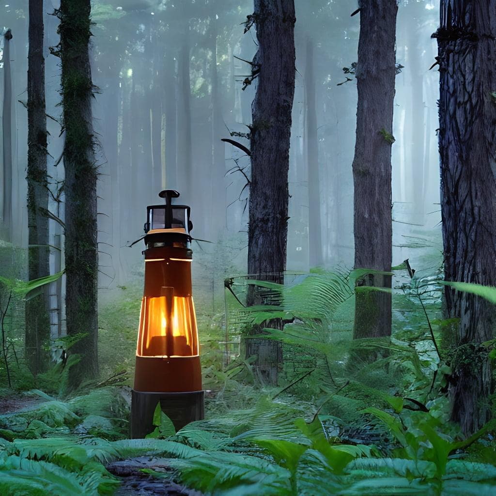 The forest with firefly