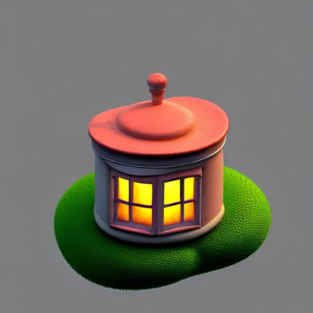 Tiny Cute Cartoonish Tea Pot House