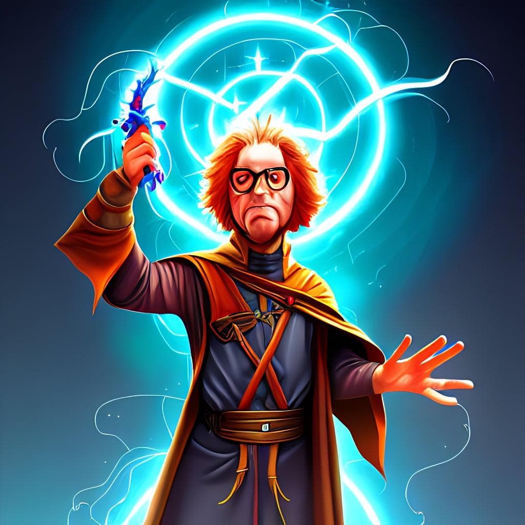 Wizard Nerd Casting A Spell