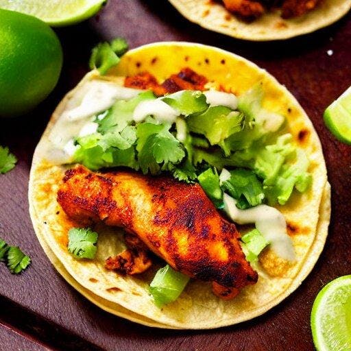 Delicious Chicken Taco With Nothing But The Tortilla And The Chicken