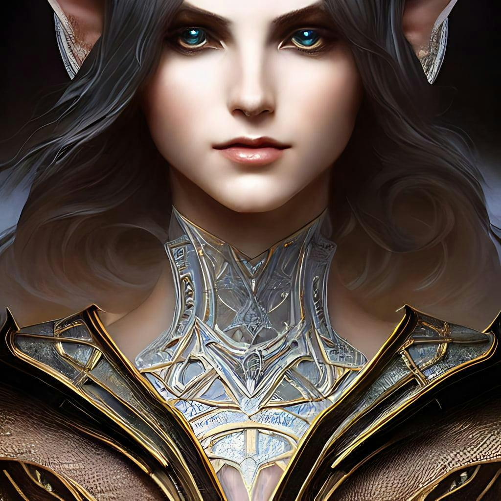 Symmetry!!! Portrait Of An Elf